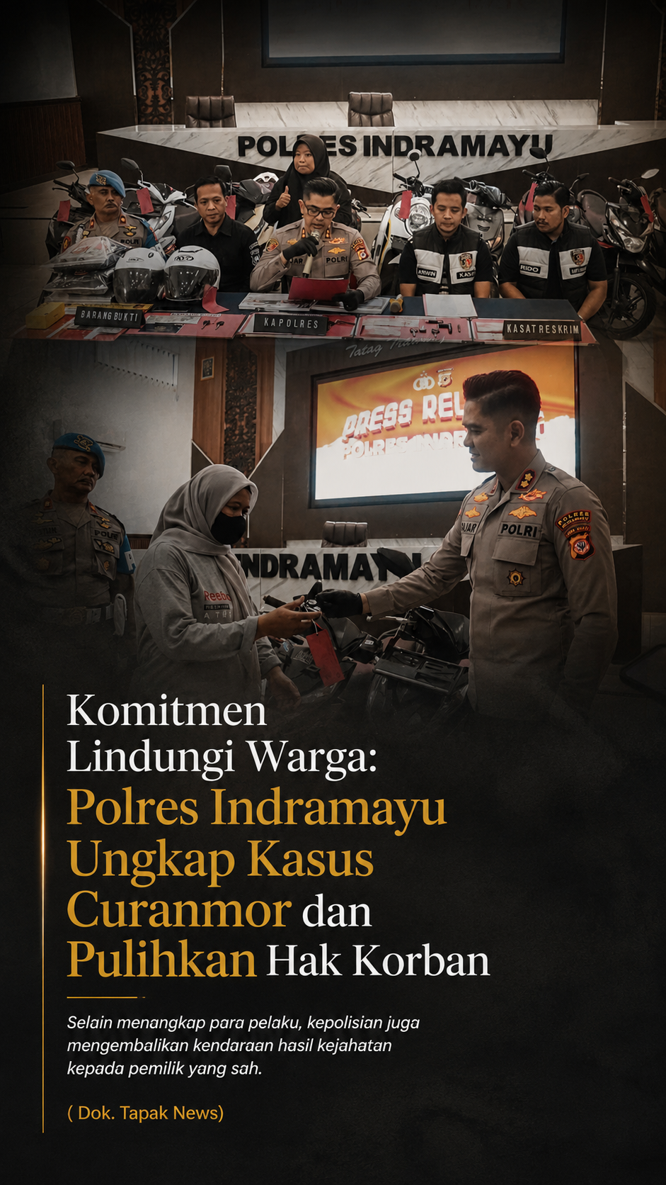Operasi Jaran Polres Indramayu Ringkus 9 Pelaku Curanmor